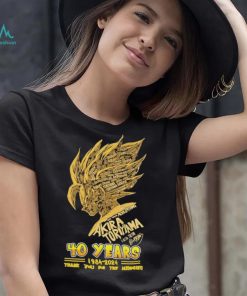 Dragon Ball Z 40 Years 1984 2024 Toriyama Akira Name Character Son Goku Thank You For The Memories Signature Shirt