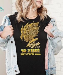 Dragon Ball Z 40 Years 1984 2024 Toriyama Akira Name Character Son Goku Thank You For The Memories Signature Shirt