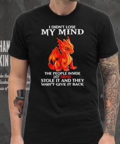 Dragon I didn’t lose my mind the people inside my head shirt