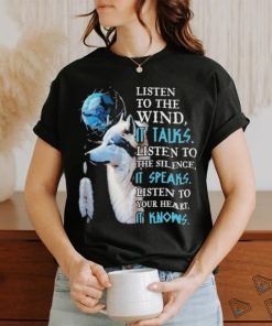 Dream catcher Wolves listen to wind it talk listen to the silence it speaks shirt, hoodie, sweater, long sleeve and tank top Dream catcher Wolves listen to wind it talk listen to the silence it speaks shirt