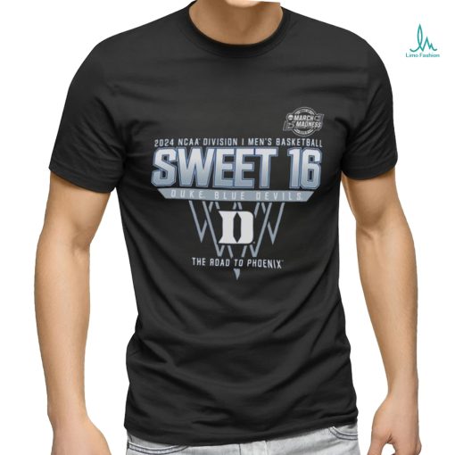 Duke Blue Devils Sweet 16 DI Men’s Basketball 2024 The Road To Phoenix Shirt