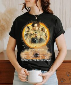 Dune 2 2021 2024 Thank You for The Memories Signatures Shirt