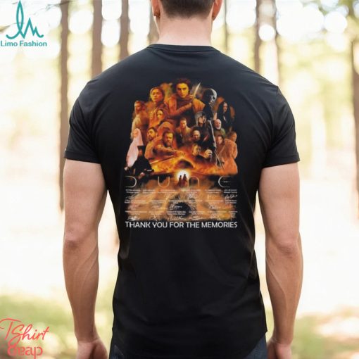 Dune Movie Fan Thank You For The Memories Signatures Shirt