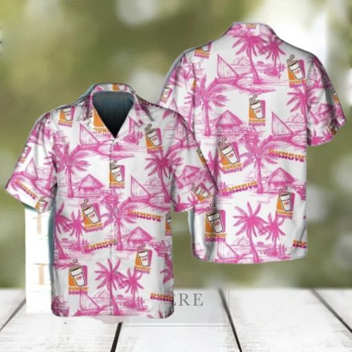 Dunkin Donuts Food Shirt, Tropical Flower Aloha Hawaiian Shirt, Short Unique Gift