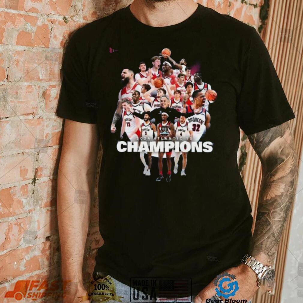 Duquesne Dukes Team 2024 Atlantic 10 Conference Champions Men’s Basketball Shirt Duquesne Dukes Team 2024 Atlantic 10 Conference Champions Men’s Basketball Shirt