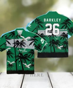 Eagles Saquon Barkley Kelly Green Hawaiian Shirt