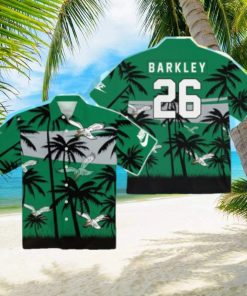 Eagles Saquon Barkley Kelly Green Hawaiian Shirt