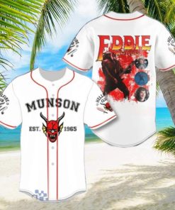 Eddie Munson 1965 Hellfire Guitar Jersey Baseball Shirt Style Gift Shirt