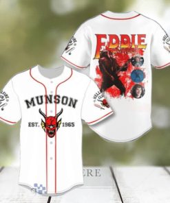 Eddie Munson 1965 Hellfire Guitar Jersey Baseball Shirt Style Gift Shirt