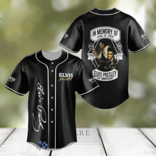 Elvis Presley 88th Anniversary Black Jersey Baseball Shirt Style Gift Shirt