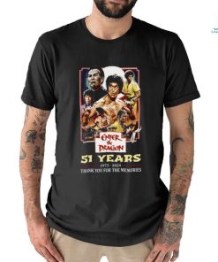 Enter The Dragon 51 Years Of 1973 2024 Thank You For The Memories T Shirt