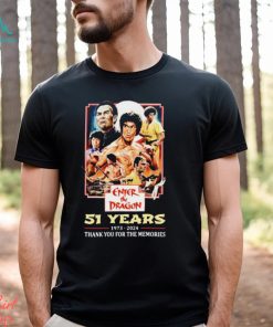Enter The Dragon 51 Years Of 1973 2024 Thank You For The Memories t shirt
