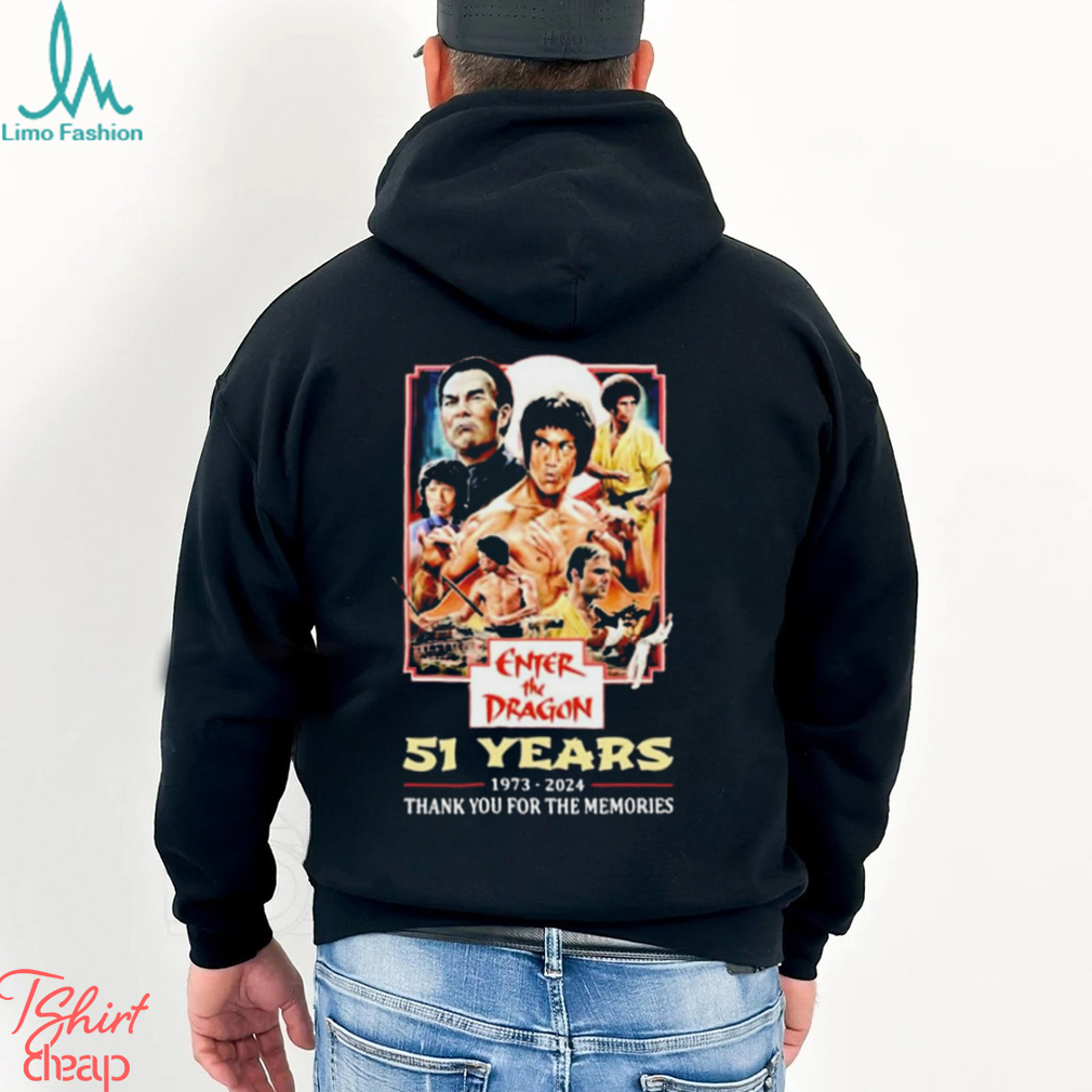 Enter The Dragon 51 Years Of 1973 2024 Thank You For The Memories t shirt Enter The Dragon 51 Years Of 1973 2024 Thank You For The Memories t shirt