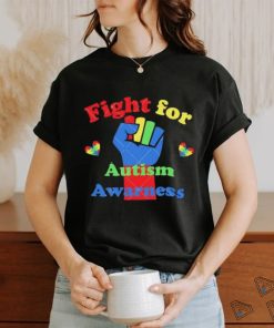 Fight For hearts Autism Awareness Autism Awareness hand up shirt