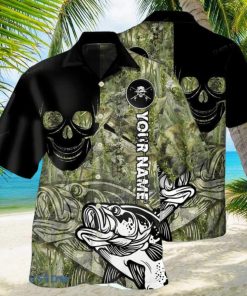 Fishing Lover Skull Personalized Hawaiian Shirt Style Gift