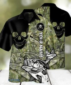 Fishing Lover Skull Personalized Hawaiian Shirt Style Gift