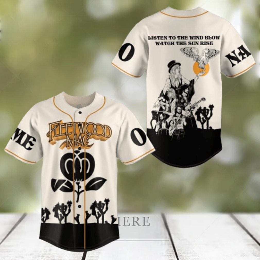 Fleetwood Mac Listen To The Wind Blow Watch The Sun Rise Custom Baseball Jersey Fleetwood Mac Listen To The Wind Blow Watch The Sun Rise Custom Baseball Jersey