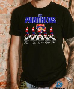 Florida Panthers ice hockey famous player signatures the Panthers shirt