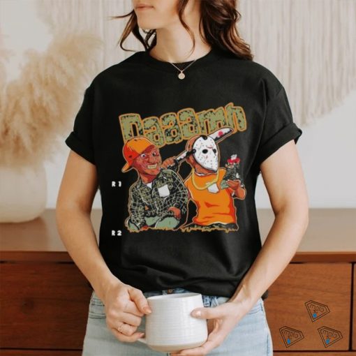 Freddy Krueger vs Jason Voorhees Holding Jordan 5 Daaamh vector shirt
