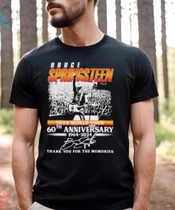 Funny Bruce Springsteen 2024 World Tour 60th Anniversary 1964 2024 Thank You For The Memories Signatures T shirt