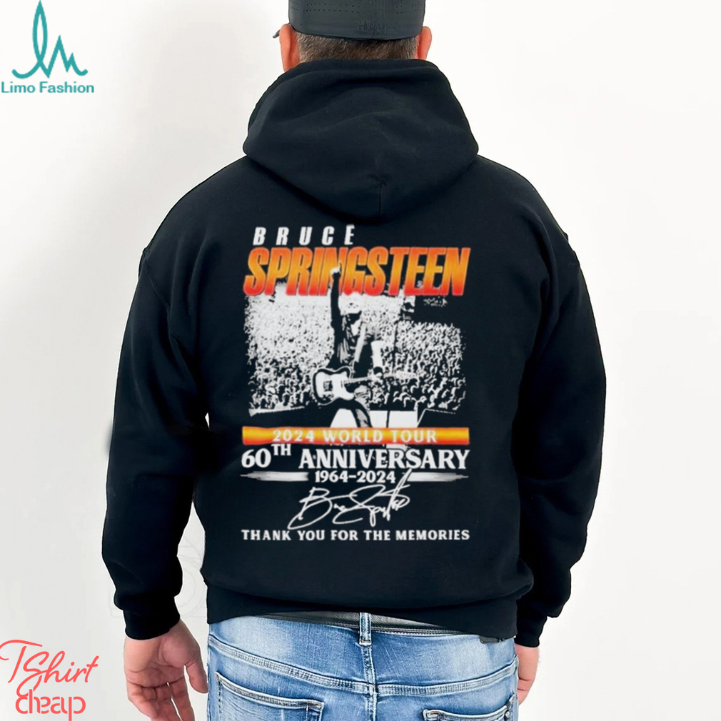 Funny Bruce Springsteen 2024 World Tour 60th Anniversary 1964 2024 Thank You For The Memories Signatures T shirt Funny Bruce Springsteen 2024 World Tour 60th Anniversary 1964 2024 Thank You For The Memories Signatures T shirt