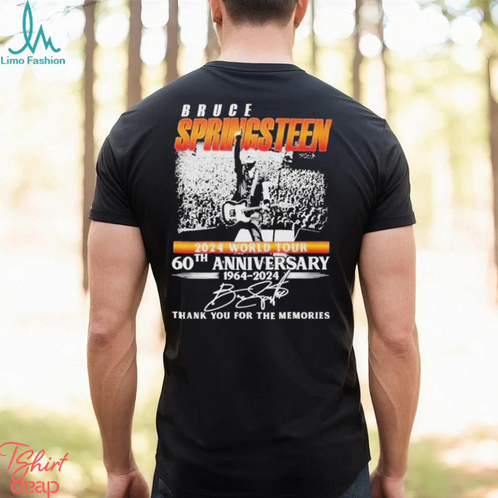 Funny Bruce Springsteen 2024 World Tour 60th Anniversary 1964 2024 Thank You For The Memories Signatures T shirt Funny Bruce Springsteen 2024 World Tour 60th Anniversary 1964 2024 Thank You For The Memories Signatures T shirt