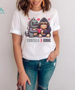 Funny Godzilla x Kong Love Heart Shirt