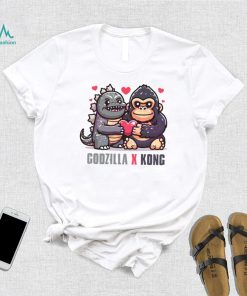 Funny Godzilla x Kong Love Heart Shirt