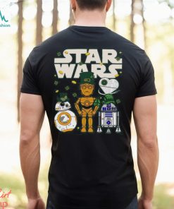 Funny Star Wars Droids R2 D2 C P3O BB 8 Shamrock St Patrick’s Day T shirt