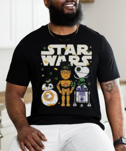 Funny Star Wars Droids R2 D2 C P3o Bb 8 Shamrock St Patrick’s Day T shirt