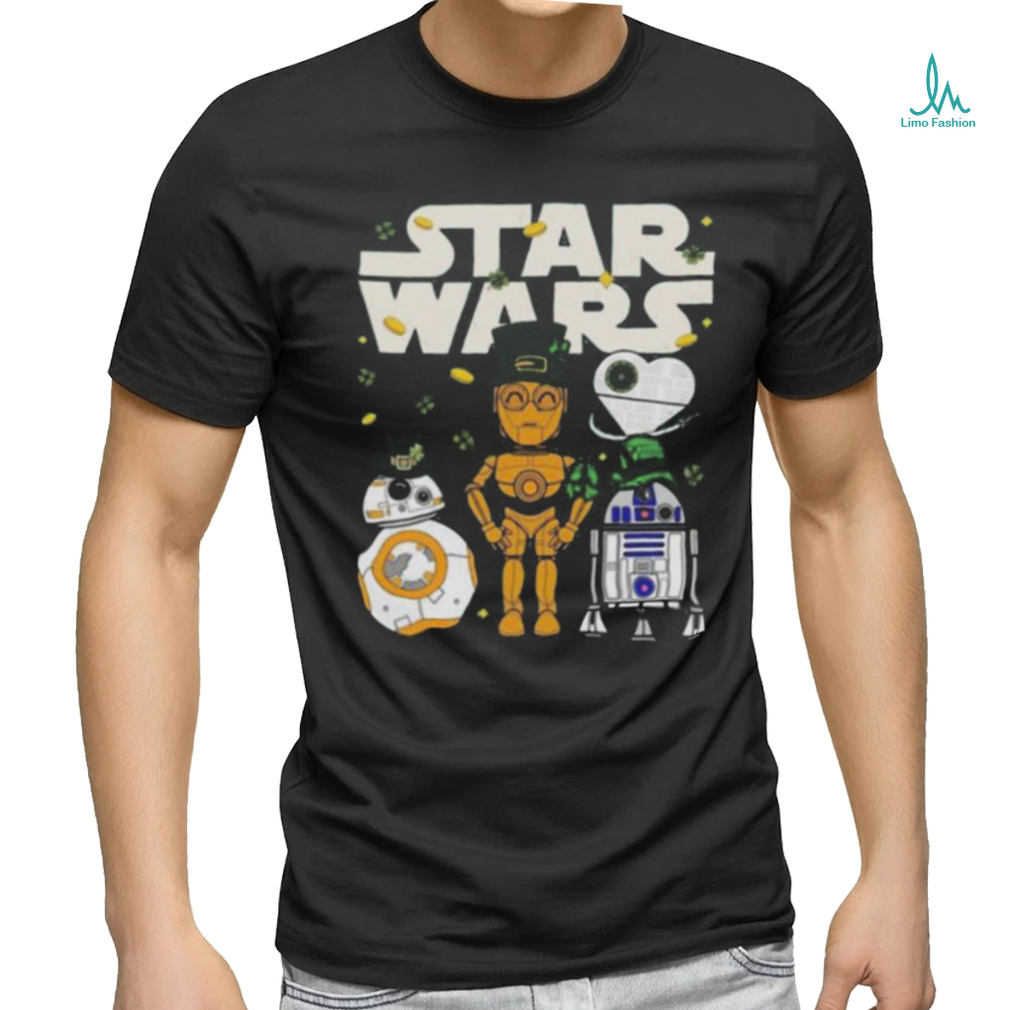 Funny Star Wars Droids R2 D2 C P3o Bb 8 Shamrock St Patrick’s Day T shirt Funny Star Wars Droids R2 D2 C P3o Bb 8 Shamrock St Patrick’s Day T shirt