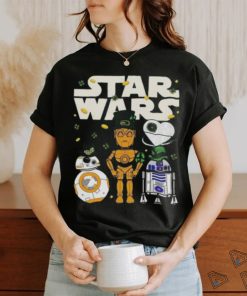 Funny Star Wars Droids R2 D2 C P3o Bb 8 Shamrock St Patrick’s Day T shirt