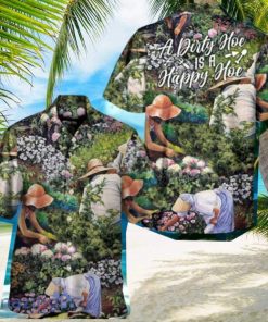 Gardening Plants A Dirty Hoe Is A Happy Hoe Vintage Vibe Hawaiian Shirt Impressive Gift