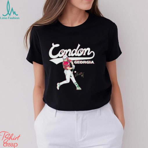 Georgia baseball Charlie Condon slugger swing baseball shirt