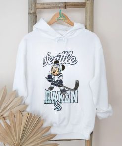 Girls Youth Seattle Kraken White Mickey Mouse Go Team Go T Shirt