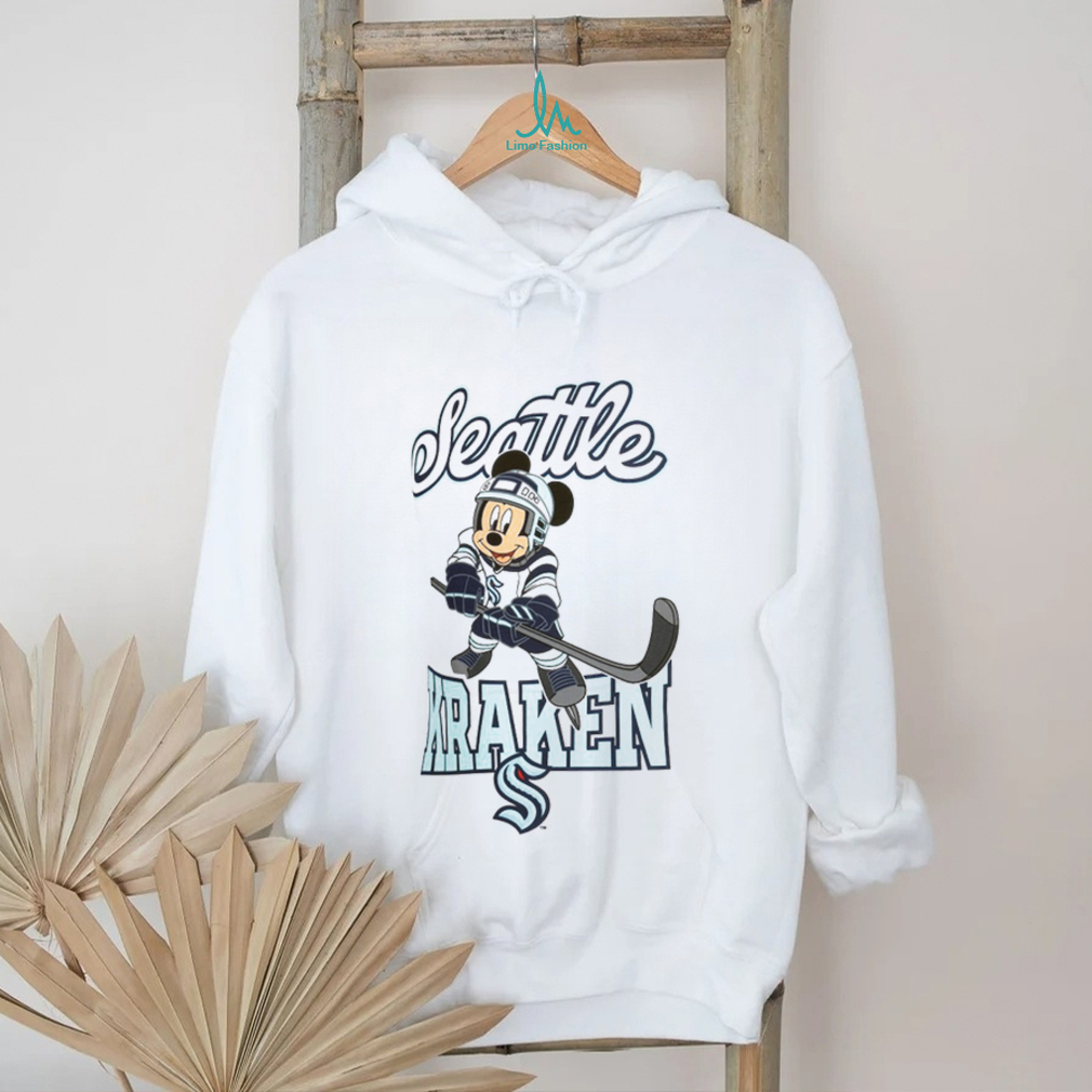 Girls Youth Seattle Kraken White Mickey Mouse Go Team Go T Shirt Girls Youth Seattle Kraken White Mickey Mouse Go Team Go T Shirt