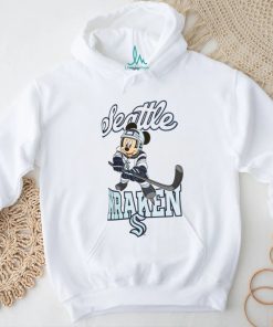 Girls Youth Seattle Kraken White Mickey Mouse Go Team Go T Shirt