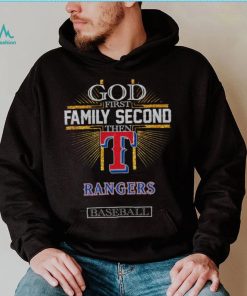 God First Family Second Then Rangers Basketball Shirt