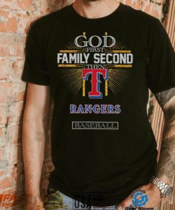 God First Family Second Then Rangers Basketball Shirt