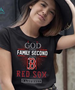 God First Family Second Then Red Sox Basketball Shirt