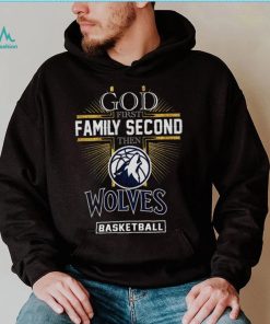 God First Family Second Then Wolves Basketball Shirt