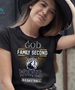 God First Family Second Then Wolves Basketball Shirt