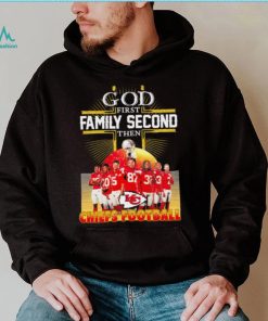 God first family second then Kansas City Chiefs football famous players poster shirt