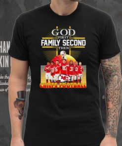 God first family second then Kansas City Chiefs football famous players poster shirt