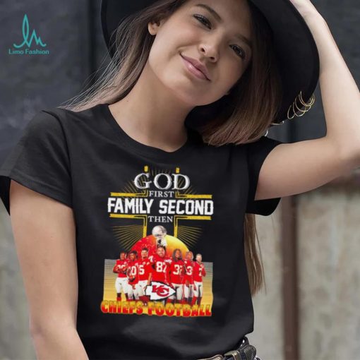 God first family second then Kansas City Chiefs football famous players poster shirt