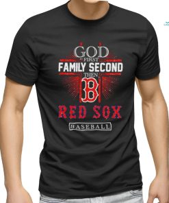 God first family second then Red Sox baseball glitter shirt