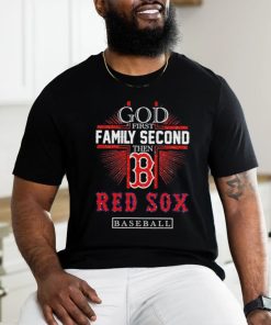 God first family second then Red Sox baseball glitter shirt