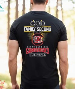 God first family second then South Carolina Gamecocks basketball glitter shirt
