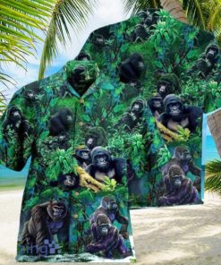 Gorilla Animals Family Of Gorillas In The Jungle Hawaiian Shirt Impressive Gift