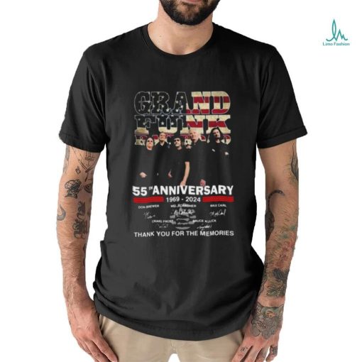Grand Funk Railroad 55th Anniversary 1969 2024 Thank You For The Memories T shirt